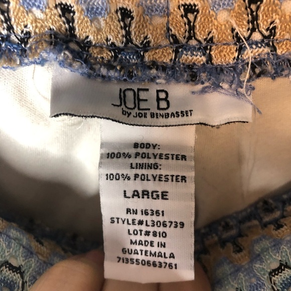 Vtg 90's Y2K Joe B Flare Bell Bottom Pants Sz L Semi Sheer Knit Festival Boho - Picture 7 of 9